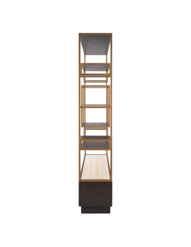 Vitrine aus Eiche und vergoldetem Messing CLAREMONT | Loft Attitude
