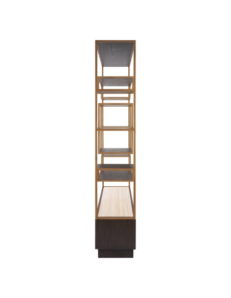 Vetrina in rovere e ottone dorato CLAREMONT | Loft Attitude