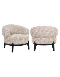 Beige bouclé armchair MONTANA | Loft Attitude