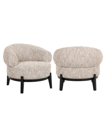 Bouclé fauteuil beige MONTANA | Loft Attitude