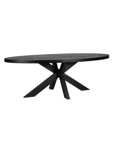 Mesa de jantar oval em carvalho preto WATSON | Loft Attitude