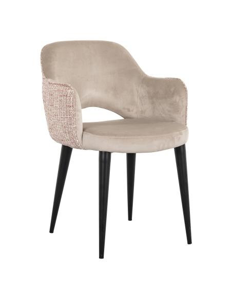 Sedia in velluto rosa e kaki GIOVANNA | Loft Attitude