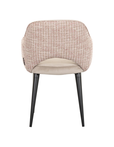 Silla de terciopelo rosa y caqui GIOVANNA | Loft Attitude