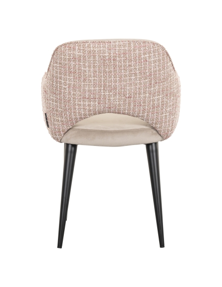 Pink and khaki velvet chair GIOVANNA | Loft Attitude