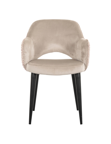 Cadeira em veludo rosa e cáqui GIOVANNA | Loft Attitude