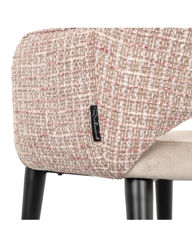 Cadeira em veludo rosa e cáqui GIOVANNA | Loft Attitude