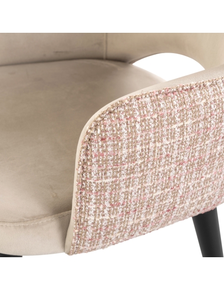 Chaise velours rose et kaki GIOVANNA | Loft Attitude