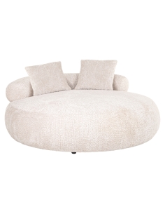 Divano rotondo bouclé crema TIVOLA | Loft Attitude
