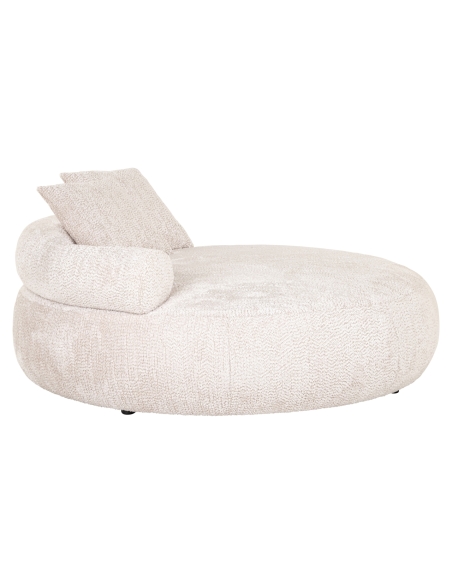 Canapé rond bouclé crème TIVOLA | Loft Attitude
