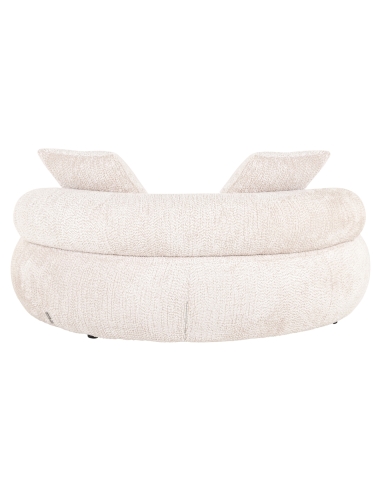 Round cream bouclé sofa TIVOLA | Loft Attitude