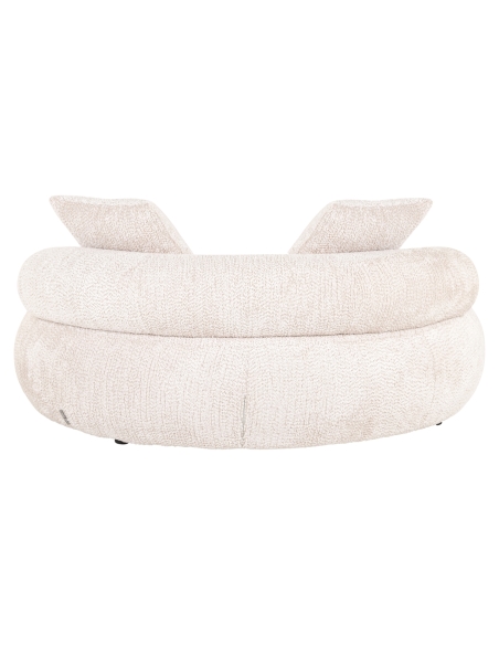 Divano rotondo bouclé crema TIVOLA | Loft Attitude