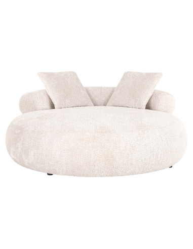 Canapé rond bouclé crème TIVOLA | Loft Attitude