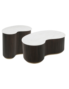 Table basse marbre et bois MAYFIELD | Loft Attitude