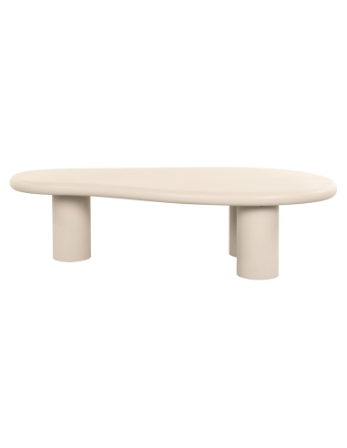 Mesa de centro revestida bege 160x80 CLAYTON | Loft Attitude