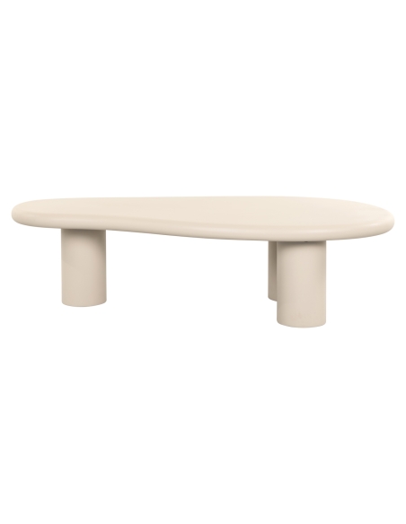 Beige coated coffee table 160x80 CLAYTON | Loft Attitude
