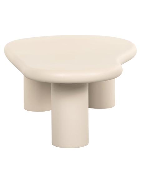 Beige coated coffee table 160x80 CLAYTON | Loft Attitude