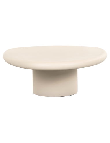 Runder Couchtisch mit beiger Beschichtung CLAYTON | Loft Attitude