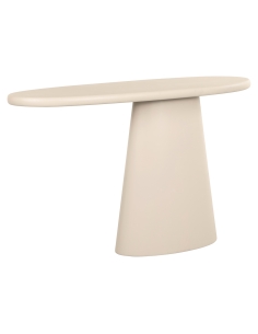 Console ovale enduit beige CLAYTON | Loft Attitude