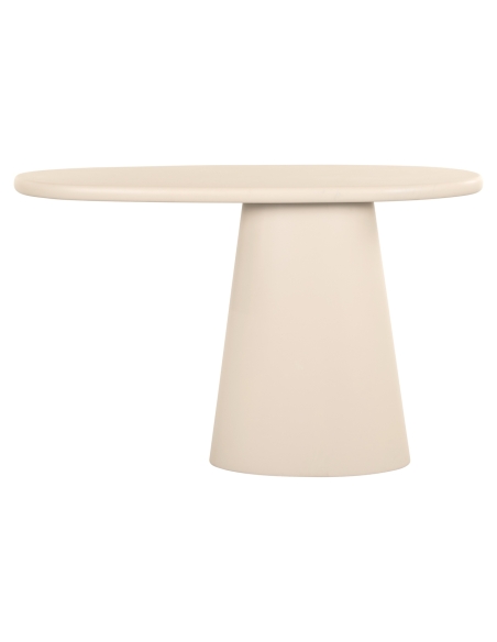 Console ovale enduit beige CLAYTON | Loft Attitude