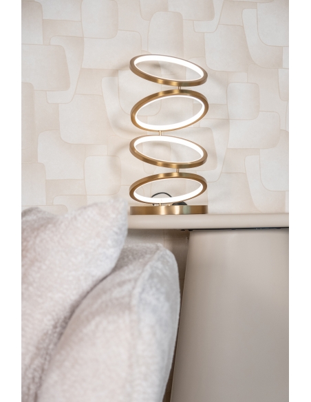 Console ovale enduit beige CLAYTON | Loft Attitude