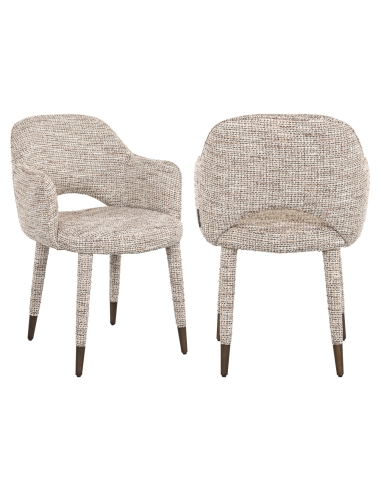 Silla de tela tejida beige DONNATELLA | Loft Attitude