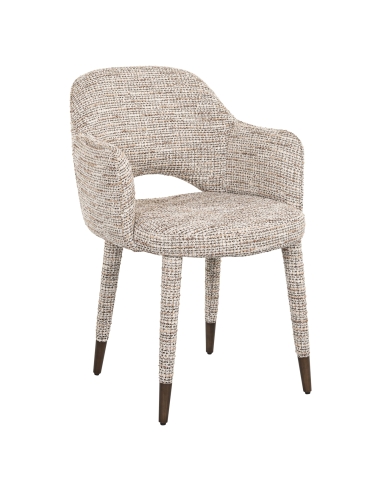 Chaise tissu tissé beige DONNATELLA | Loft Attitude