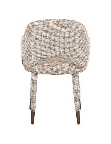 Stoel in geweven beige stof DONNATELLA | Loft Attitude