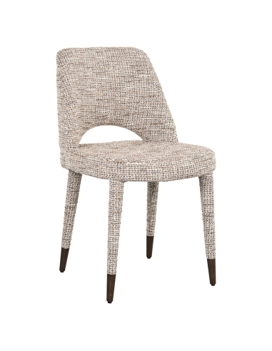 Chaise tissu tissé beige lot de 2 CECILIA | Loft