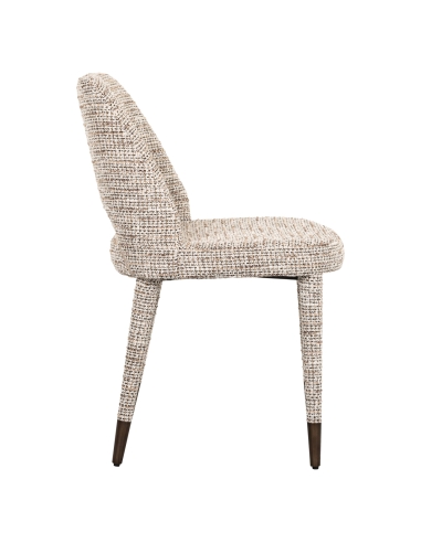 Silla de tejido beige lote de 2 CECILIA | Loft