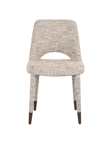 Stuhl aus gewebtem Stoff in Beige, 2er-Set CECILIA | Loft
