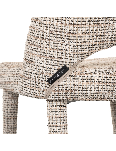 Silla de tejido beige lote de 2 CECILIA | Loft