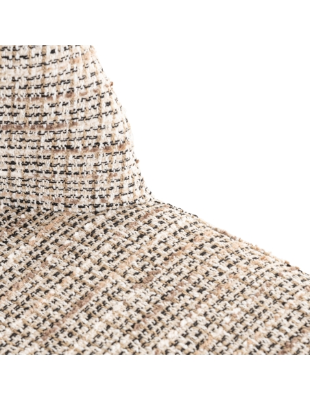 Stuhl aus gewebtem Stoff in Beige, 2er-Set CECILIA | Loft