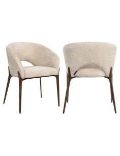 Chaise bouclé crème KENZI | Loft Attitude déco