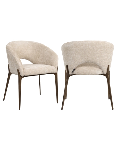 Sedia bouclé crema KENZI | Loft Attitude déco