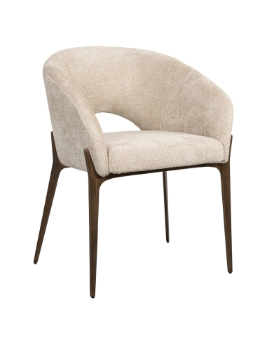 Silla bouclé crema KENZI | Loft Attitude decoración