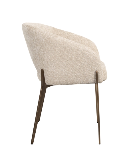 Cadeira bouclé creme KENZI | Loft Attitude decoração
