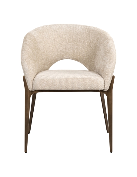 Bouclé-Stuhl in Creme KENZI | Loft Attitude Deko