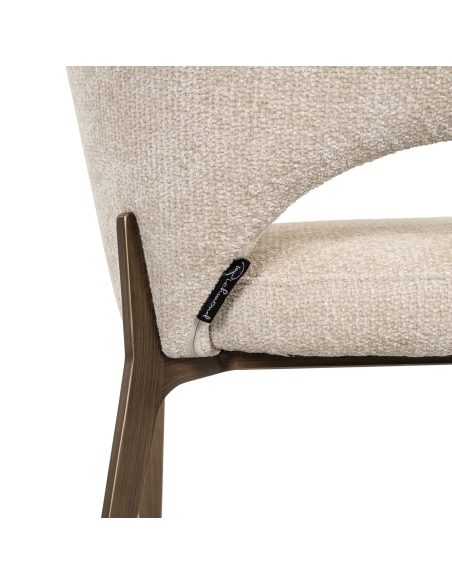 Sedia bouclé crema KENZI | Loft Attitude déco