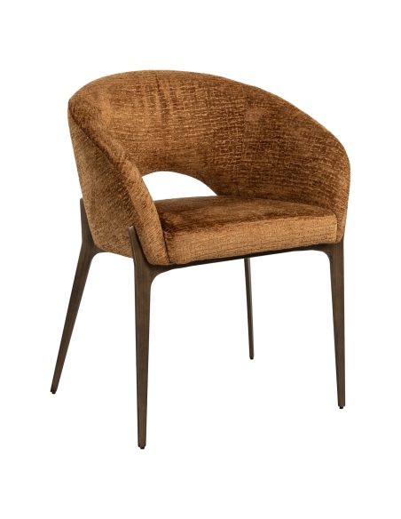 Cognac fabric chair KENZI | Loft Attitude decor