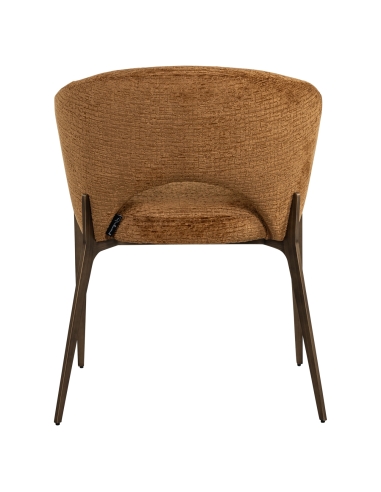Cadeira em tecido cognac KENZI | Loft Attitude decoração