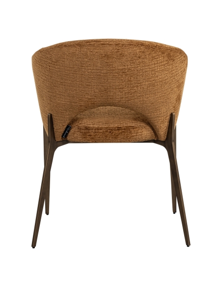 Cadeira em tecido cognac KENZI | Loft Attitude decoração