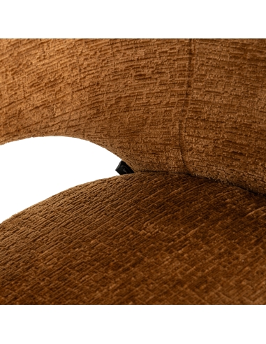 Cadeira em tecido cognac KENZI | Loft Attitude decoração
