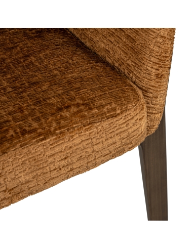 Cadeira em tecido cognac KENZI | Loft Attitude decoração