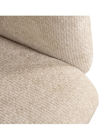 Cadeira giratória bouclé creme MADELINE | Loft