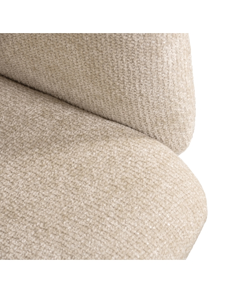 Cream bouclé swivel chair MADELINE | Loft