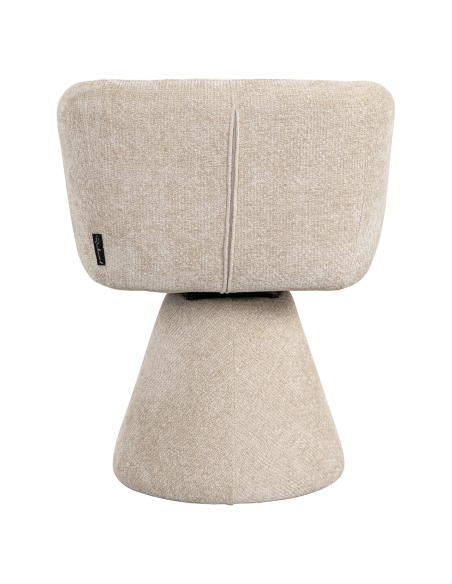 Silla giratoria bouclé crema MADELINE | Loft