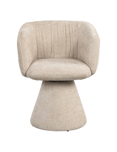 Cadeira giratória bouclé creme MADELINE | Loft