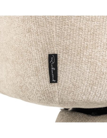 Silla giratoria bouclé crema MADELINE | Loft