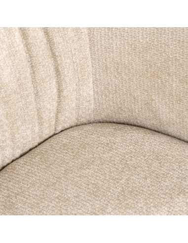 Chaise pivotante bouclé crème MADELINE | Loft