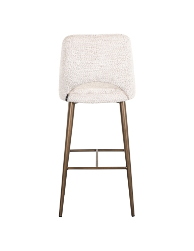 Tabouret de bar crème pieds dorés DELPHINE | Loft